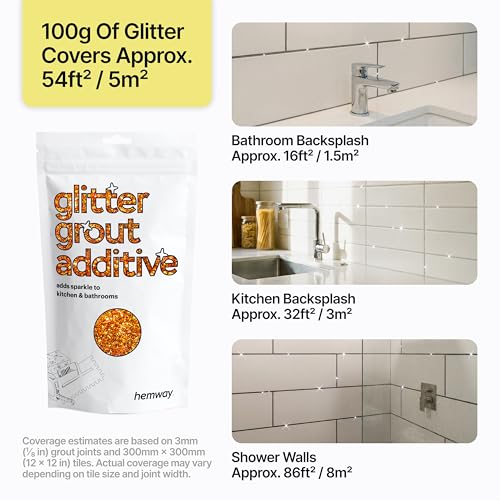 Copper Glitter Grout Additive 100g Metallic Flakes (3.52 Ounce)