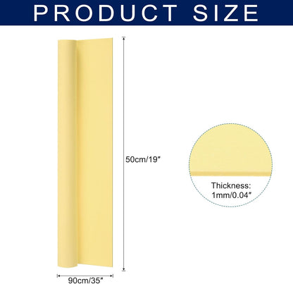 MECCANIXITY Foam Sheets Crafts 35x19 Inch 1mm EVA Craft Foam Paper Foam Sheets for Crafts Projects DIY Cosplay Modeling, Light Yellow