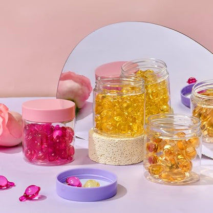 36 Pack 4 OZ Plastic Jars Clear Cosmetic Container with Lids (36 Count)
