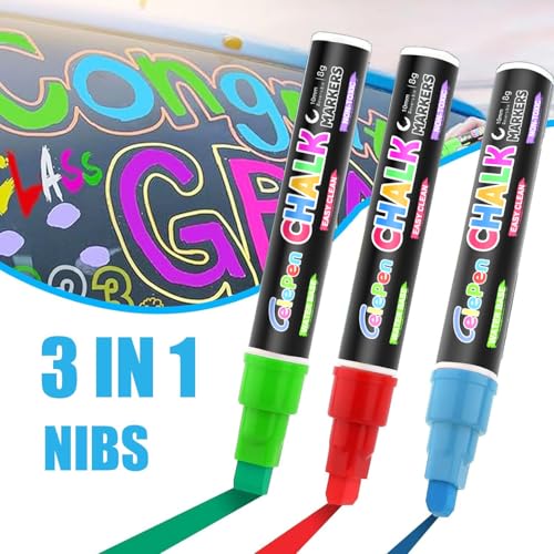 Window Chalk Markers for Cars Glass Washable