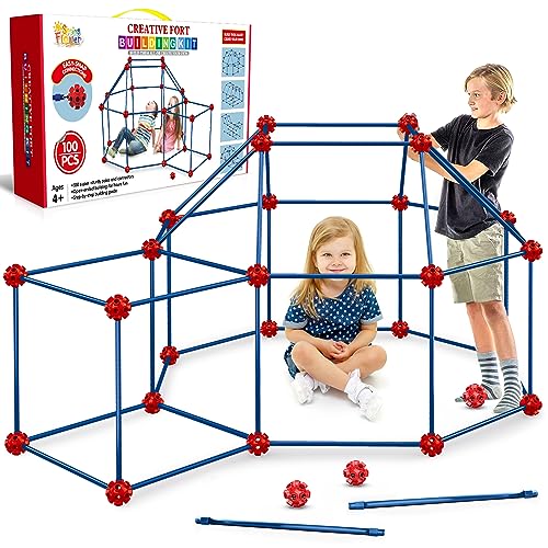 Fort Building Kit for Kids (100 Count)