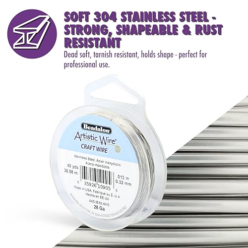 22 Gauge .64 mm Stainless Steel Craft Wire