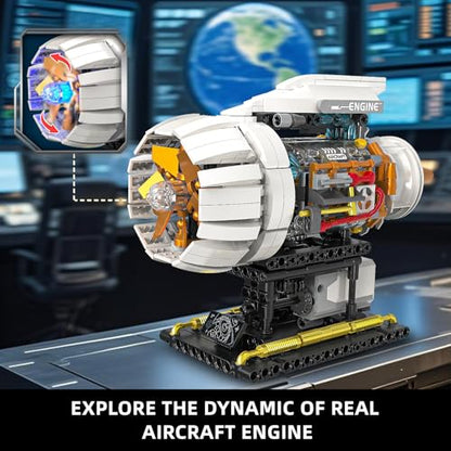 Aircraft Engine Building Kit for Adults (635 Count)