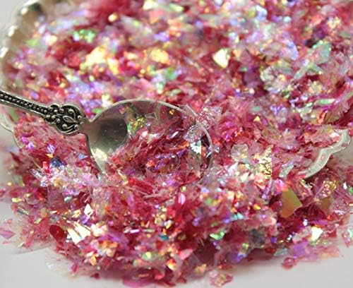 Red Iridescent Ice Flakes