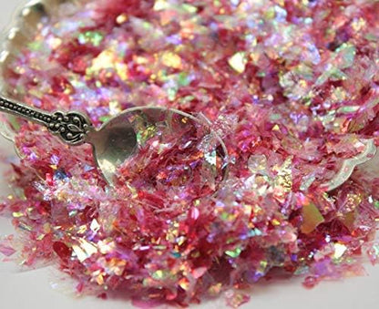 Red Iridescent Ice Flakes