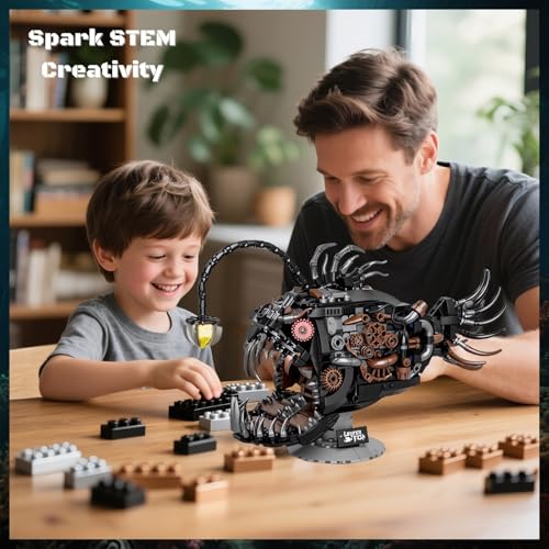 Mechanical Angler Fish Building Block Set (1038 Count)