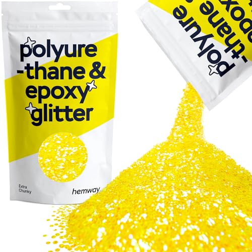 Resin Glitter Fluorescent Yellow 100g Extra Chunky (3.5274 Ounce)