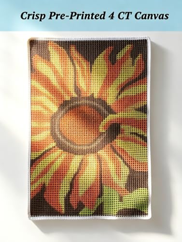 Sunflower Latch Hook Rug Kit for Adults Beginners