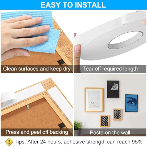 Double Sided Foam Tape 2.36In x 33FT 2 Pack