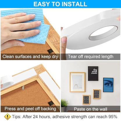 Double Sided Foam Tape 1.18In x 33FT 2 Pack (66 Foot)