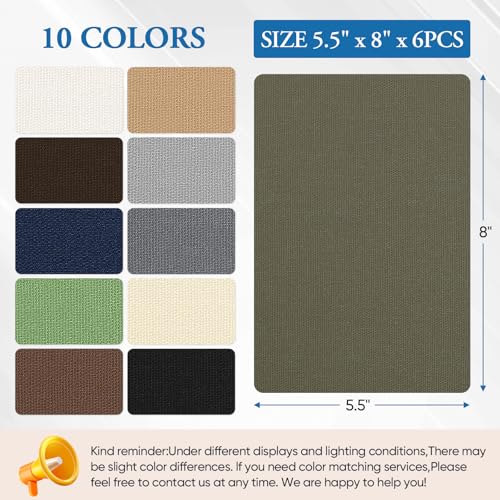 Canvas Repair Patch 5.5 x 8 Inches 6Pcs Self (6 Count)