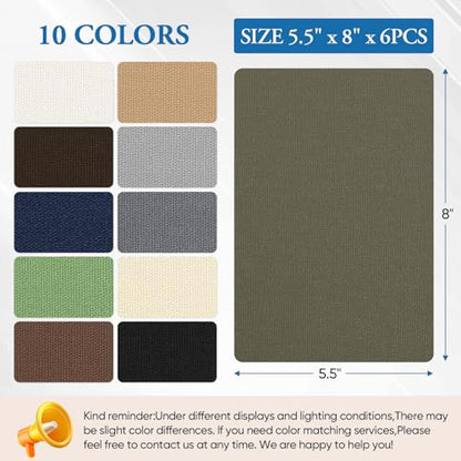 Canvas Repair Patch 5.5 x 8 Inches 6Pcs Self (6 Count)