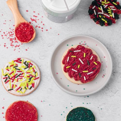 Sprinkles 6 Cell Edible Sprinkle Mix Jimmies Perfect for Cake Decorations Baking Ice Cream Cookies Cupcake Topper (2.75 Ounce)