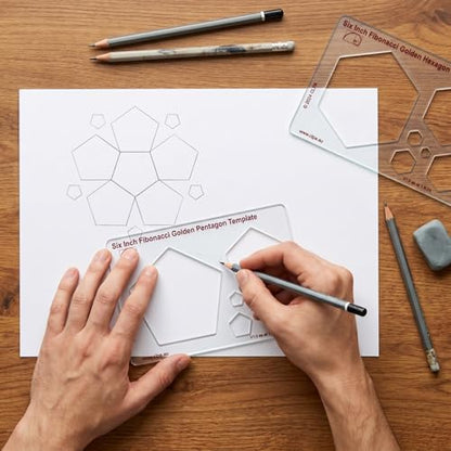 Fibonacci 6" Pentagon Drawing Template