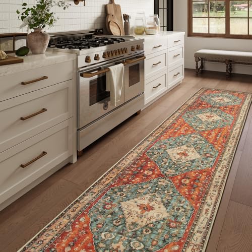 Felice Boho Tribal Runner Rugs with Rubber Backing