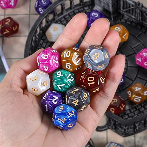 100pcs D12 Dice Set for Dungeon and Dragons (100 Count)