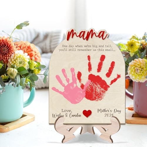 DIY Mama Handprint Wooden Sign