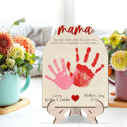 DIY Mama Handprint Wooden Sign