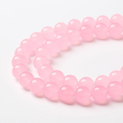 90pcs Natural Light Pink Chalcedony Stone Beads for Jewelry Making - Energy Healing Power Stone DIY Bracelet Necklace Accessories - 15" (4mm, Light Pink Chalcedony)