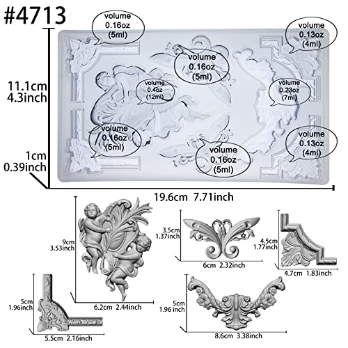 Art Mold for Polyclay Air Dry Clay Plaster