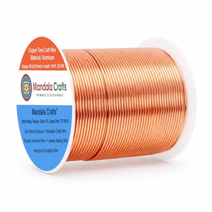 20 Gauge Copper Tone Anodized Aluminum Craft Wire (100 Foot)
