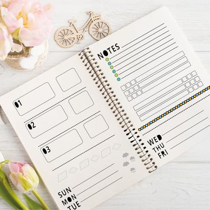 4 Pieces Metal Planner Stencil Journal Engraving Stencils Rustproof Small Letter Metal Stencils for Journaling (4 Count)