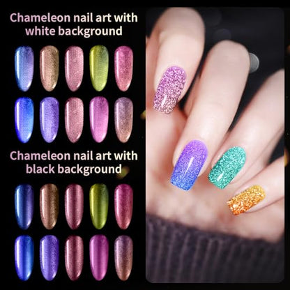 10 Colors Chameleon Mica Powder Color Shift Pigment Powder for Epoxy Resin Painting Soap Making Bath Bombs Candle Making Slime