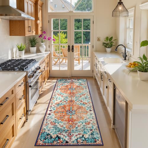 Bohemian Floral Medallion Runner Rug
