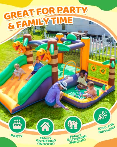 Dinosaur Inflatable Bounce House with Slide