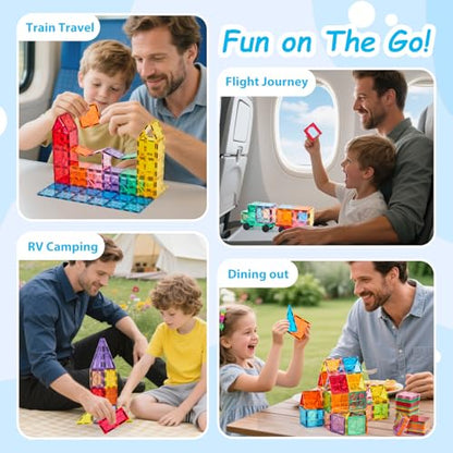 134PCS Magnetic Building Tiles