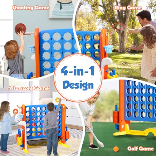 Giant 4 in a Row Connect Game with Mesh Fabric