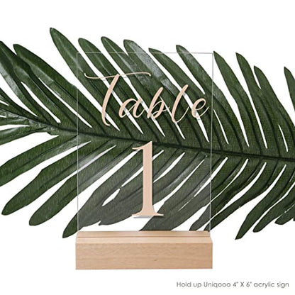 20 Pack 4" Birch Wood Stands for Wedding Acrylic Sign (20 Count)
