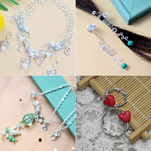 65.6 Feet 3.5mm Aluminum Wire Silver Bendable Metal Craft Wire for Beading Jewelry Craft Making (65.6 Foot)