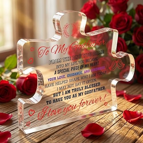 To My Godfather Puzzle Piece Decor