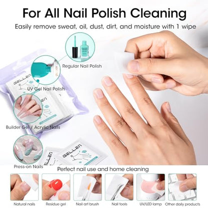 Nail Cleanser Pads 50PCS with 10PCS Manicure Tools Kit (50 Count)