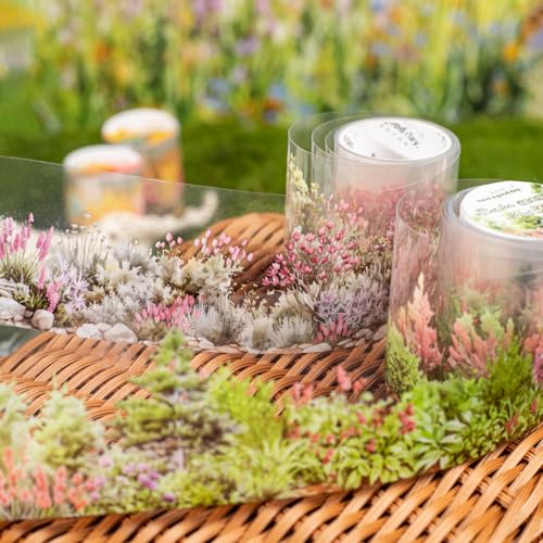 6 Rolls Transparent Floral and Botanical PET Tape Set (6 Count)