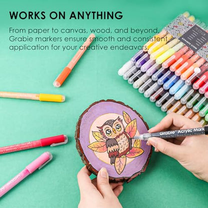 Pack of 48 Color Acrylic Paint Markers