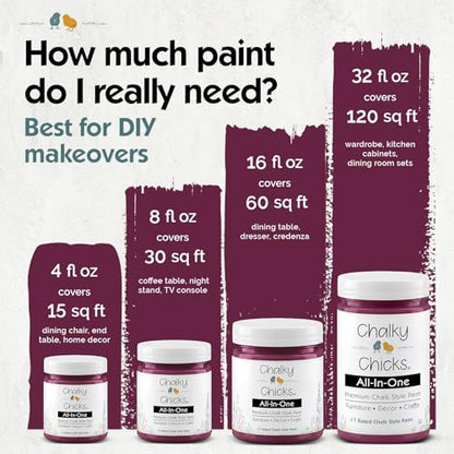 Logan Berry 16 Fl Oz Chalk Paint for Furniture All in One