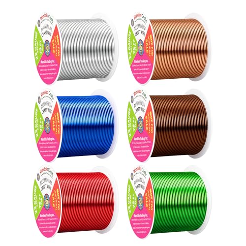 22 GA Green Brown Red Assorted Anodized Aluminum Craft Wire (450 Foot)