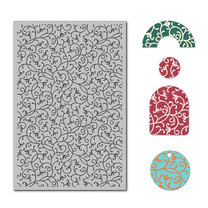 Swirls Polymer Clay Texture Mat for Earrings Jewelry Making