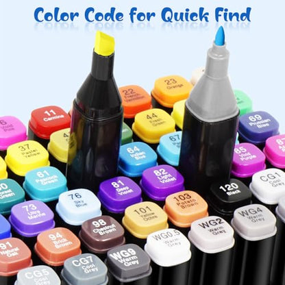 80 Colors Alcohol Markers Set (80 Count)