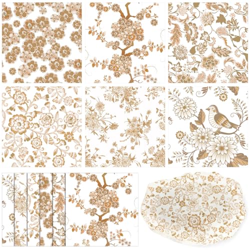 36 Pack 6 Style Orange Decoupage Chinoiserie Napkins (36 Count)
