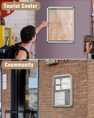 26"x20" Enclosed Bulletin Board