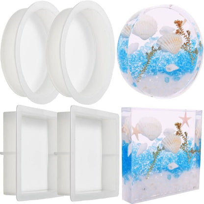 4 Pack Deep Coaster Molds (8 Count)