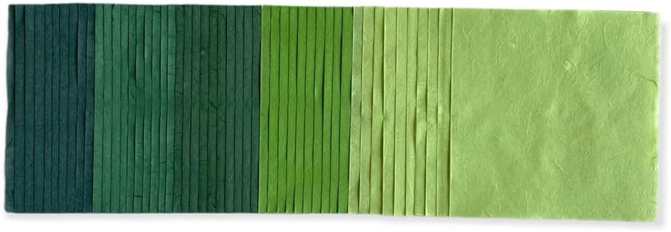 50 Sheets 6 x 6 Inches Natural Fiber Mulberry paper Sheets Square Origami Paper Arts Folding Craft, Decoration Paper, Square Folding Paper for DIY Crafts (Green Tone, 6x6 Inch) - Crafty Corner