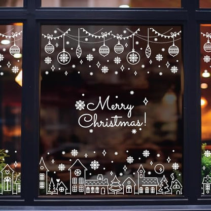 Christmas Window Stencils for Glass Christmas Village Stencil (7 Count)
