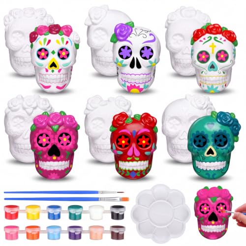 6 Sets Skull Gnome Ceramics Paint Kit (6 Count)