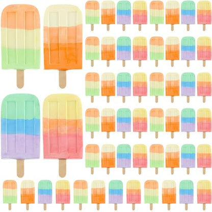 60 Pcs Ice Cream Sidewalk Chalk Set Multicolor Chalk Party Favors Bulk Washable Safe Outdoor Chalks for Kids Adults Fun Summer Playground Outdoor Activities Painting on Chalkboard Blackboard (60 Count)
