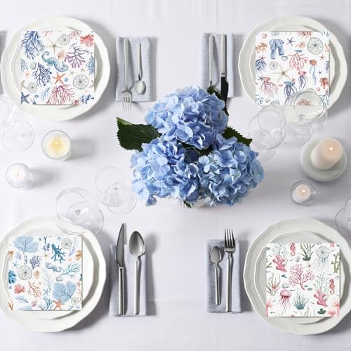 200 Pieces Summer Marine Life Paper Napkins 2 (200 Count)