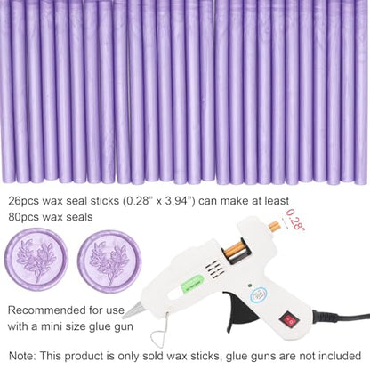 Lilac Purple Wax Seal Sticks 26pcs